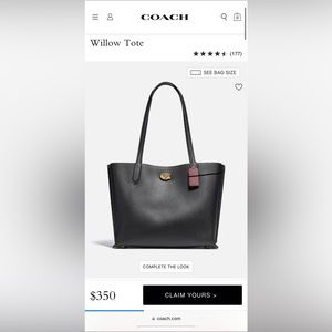 Coach Willow Tote